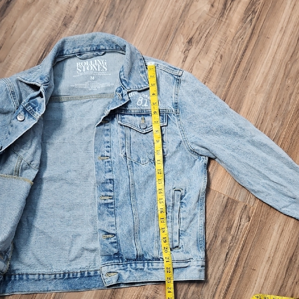 Rolling Stones Unisexual Blue Denim Jacket By Bravado Medium - Picture 7 of 9